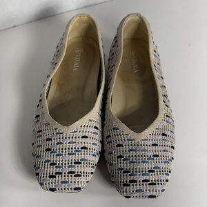 VIVAIA Square-Toe V-Cut Flats (Margot 2.0) size 37.5